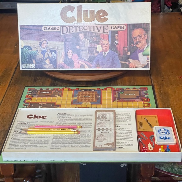 - Vintage 1986 Original Clue Detective Board Game - 100% Complete - Picture 2 of 4